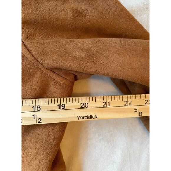 Penny Lane Forever 21 girls Faux Suede Jacket With Faux Fur Trim SZ Medium #417 - Picture 4 of 9